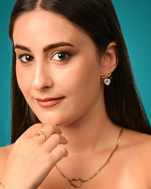 Cherie Bow Dangling Earrings